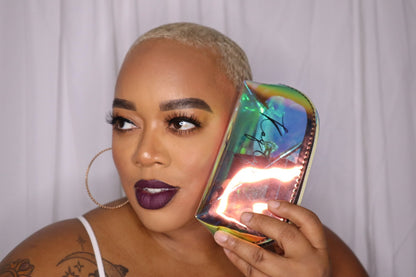 CLEAR HOLOGRAPHIC MAKEUP BAG